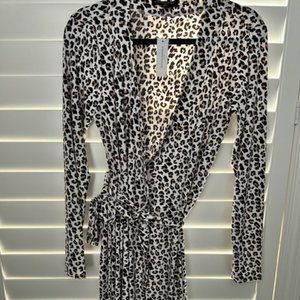Banana Republic Leopard print wrap dress